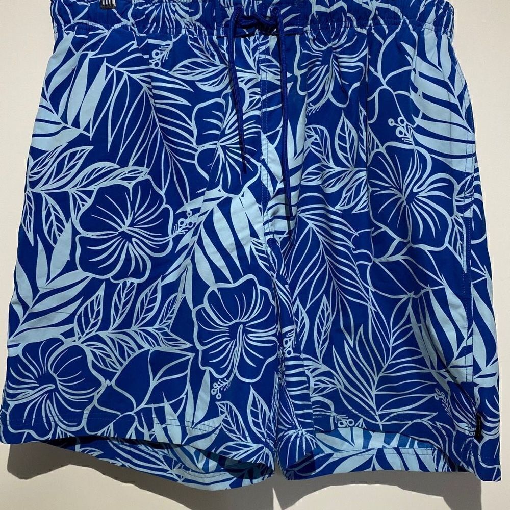 Nautica Mens Board‎ Summer Shorts Palm Print Mid Length Blue XL